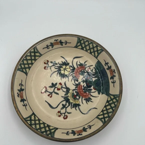 VTG 9" Japanese Porcelain Ware Bowl Floral Decorated In Hong Kong, A.C.F - Picture 7 of 12